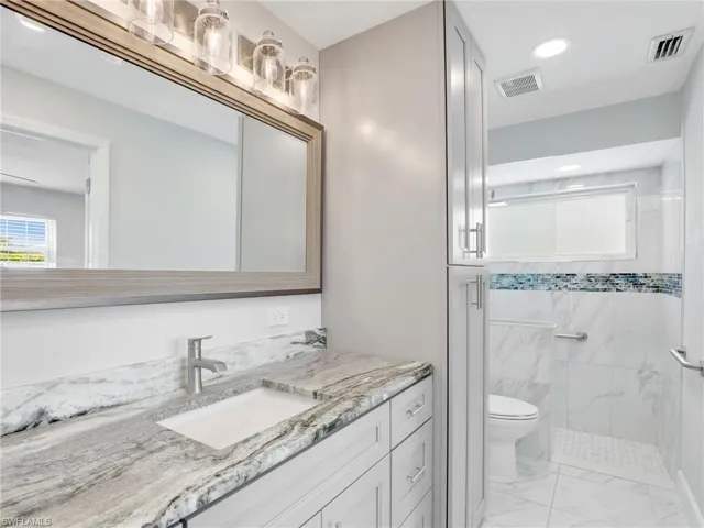 Beautifully remodeled handicap accessible bathroom