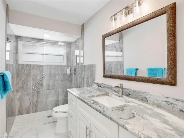 Beautifully remodeled handicap accessible bathroom