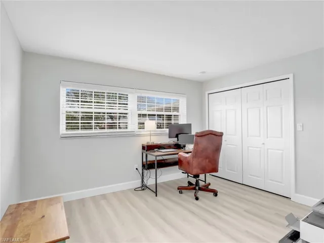 bedroom #3 currently being used as an office