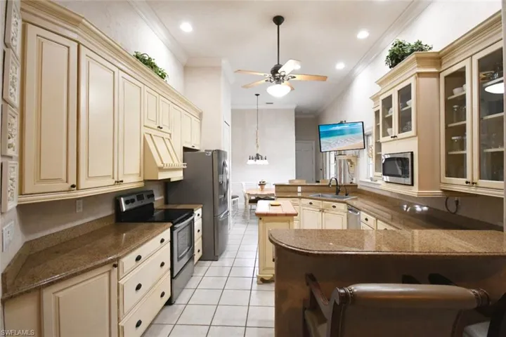 View into kitchen from great room