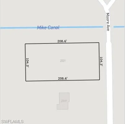 Property Survey. Displaying the dimensions and location of the property parcel
