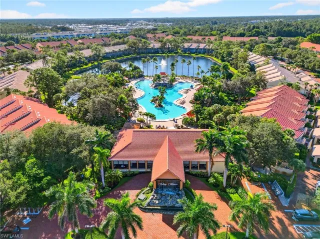 Bird's eye view of a pool