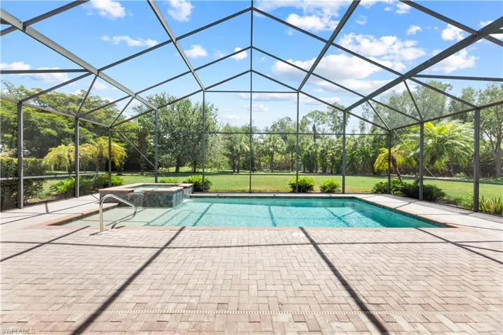 Pool/spa looking over back yard