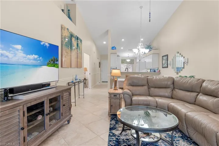Tile on the diagonal, high ceilings