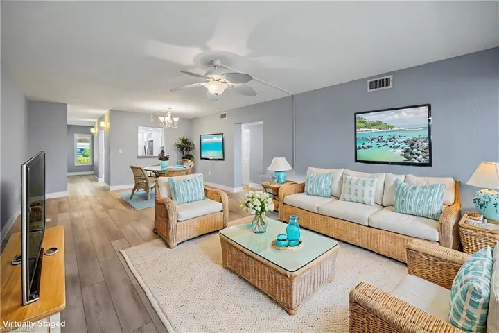 Living and dining areas!  VIRTUALLY STAGED