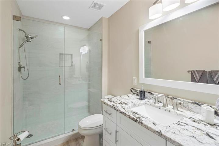 GUEST BATH UPDATED WITH SHOWER AND CABINETS