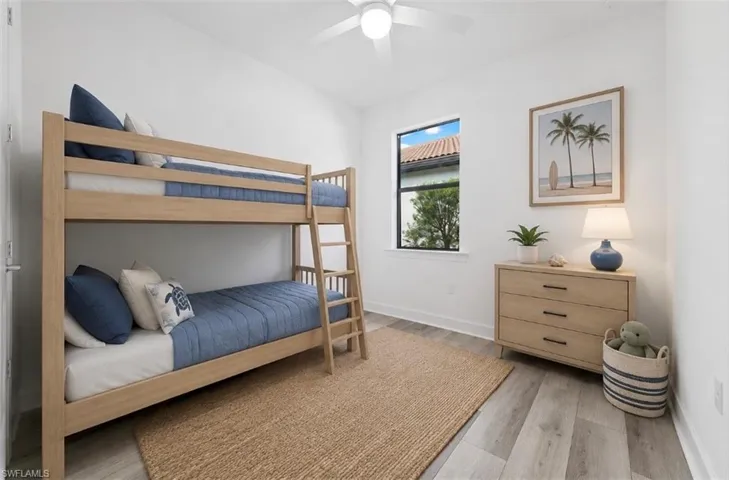 Virtually staged guest bedroom 1