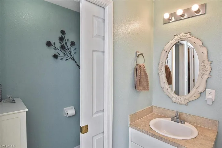 Guest Bathroom featuring vanity