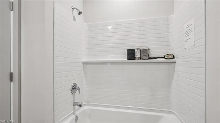 Inside of the secondary bathroom.