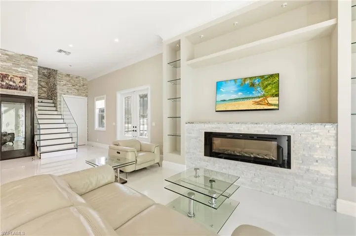 Living room with cgi tv in place