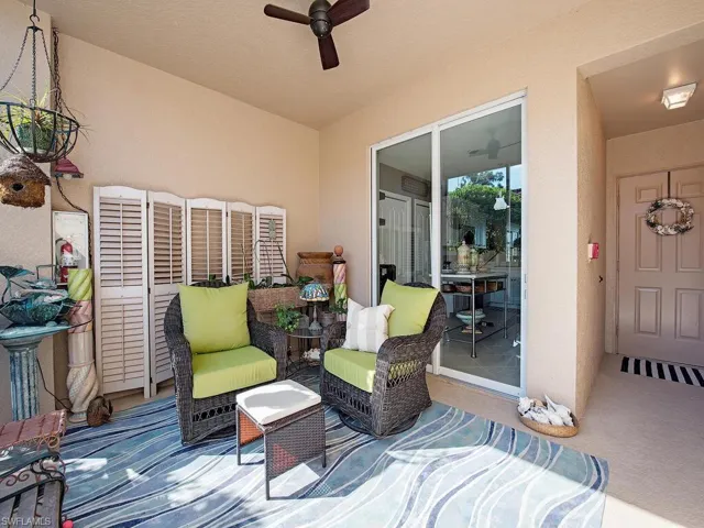 Deck featuring a patio and ceiling fan