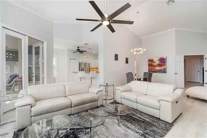 Living room open to kitchen