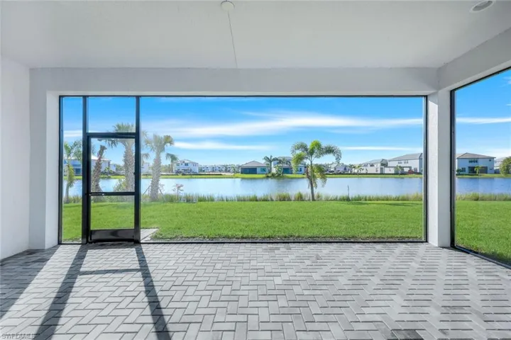 Lanai with a water view