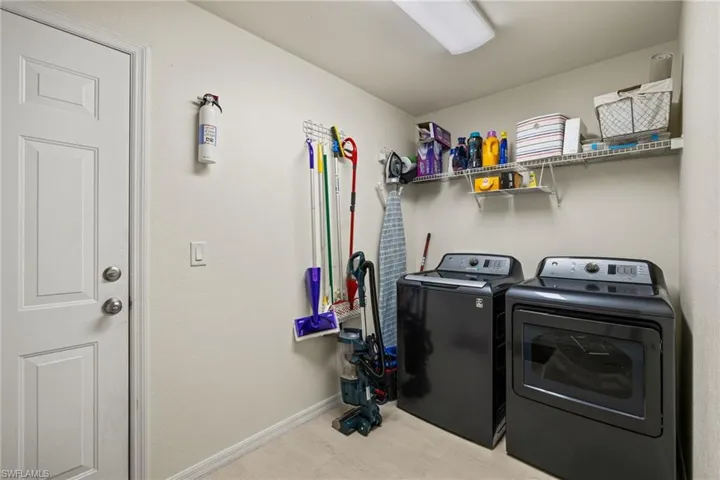 Large Laundry Room with Washer, Dryer, and lots of space!
