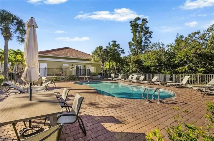 Community pool featuring a patio area