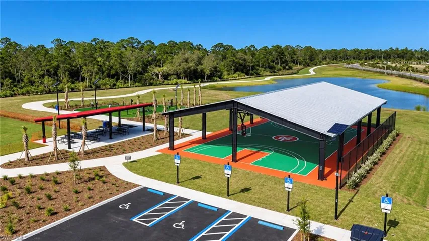 Babcock Ranch's covered backetball courts