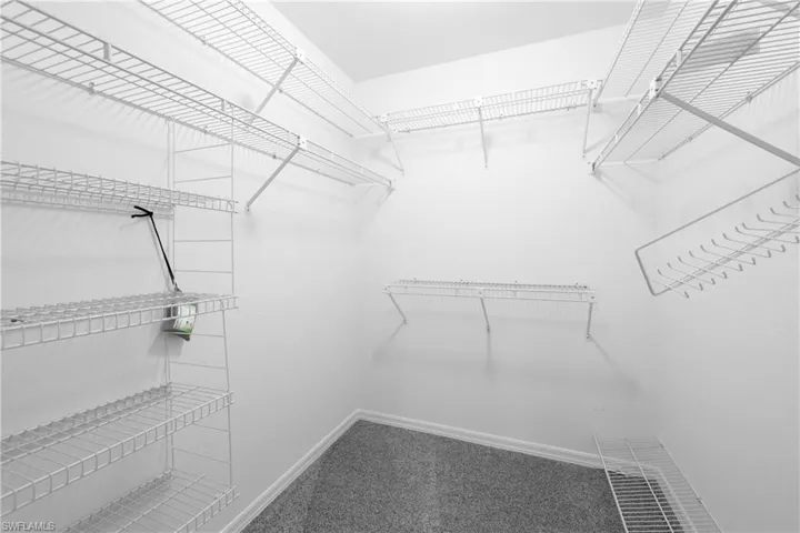 Master bedroom walk in closet