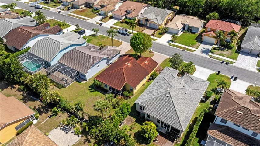 Aerial view with a residential view