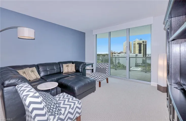 Living room with carpet