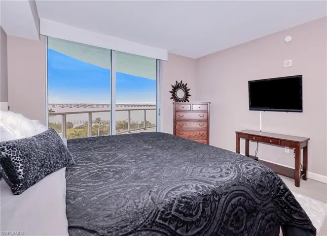 Bedroom featuring carpet floors