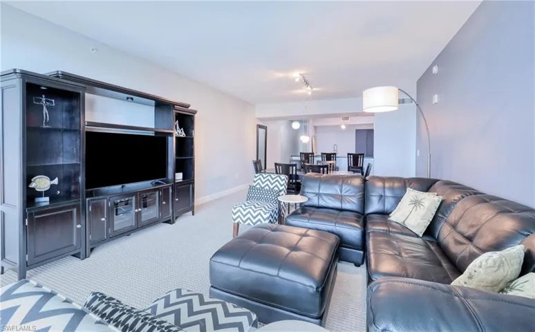 View of carpeted living room
