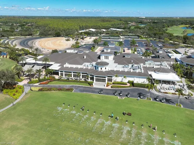 Aerial view of a golf club