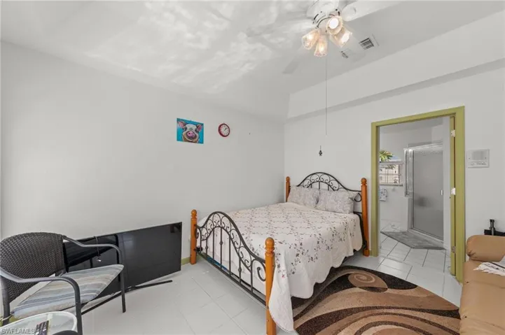 White tiled flooring throughout