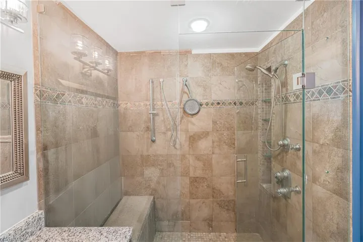 Bathroom with a shower stall