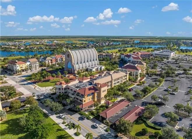 Bird's eye view of a large body of water