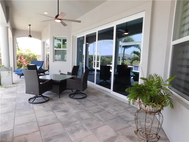 View of terrace with ceiling fan