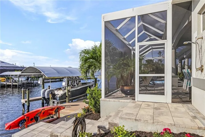 Outdoor Shower & Kayak Dock Area