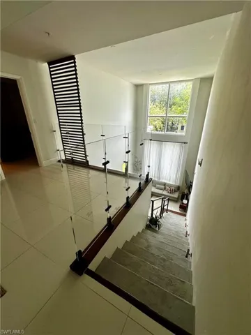 Stairway with tile floors