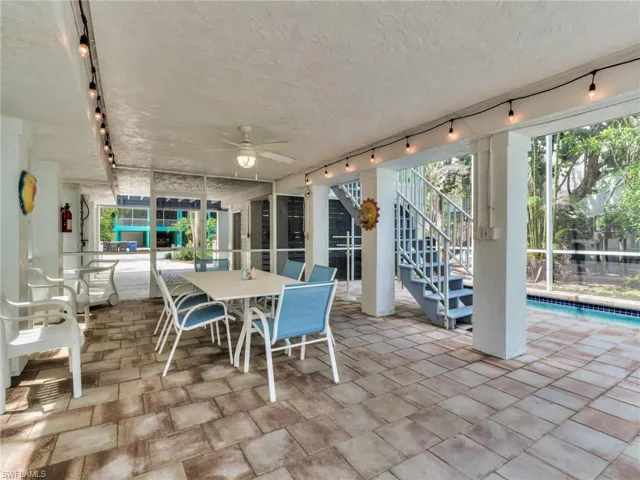 Paver stone pool deck