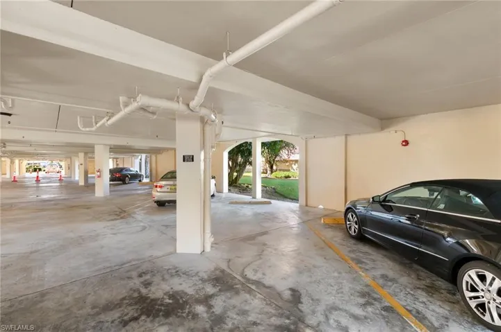 Under building parking and storage space