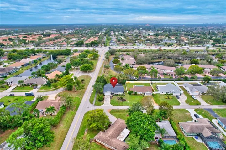 Drone / aerial view with a residential view