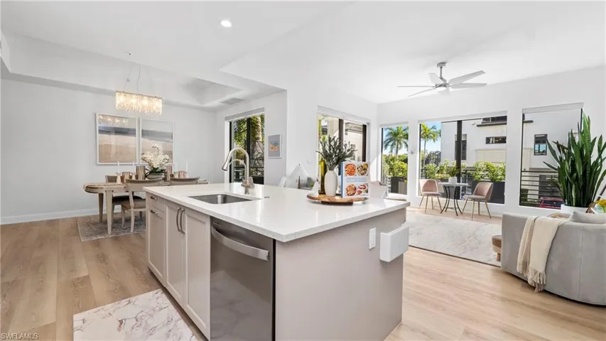 Kitchen with open floor plan