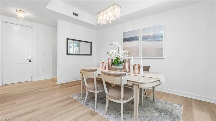 Dining area with entrance view