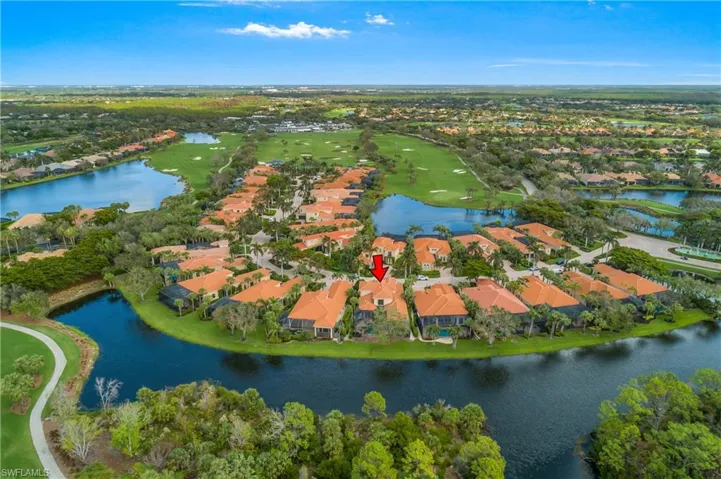 Lanai facing a panoramic water view from left to right...no houses or golf visible beyond. Sweet Bay is located close to Country Club and The Commons Club. Accessible within a 5 minute walk.