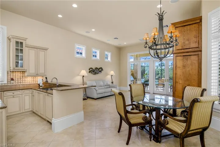 Informal dining area adjacent to kitchen and family room