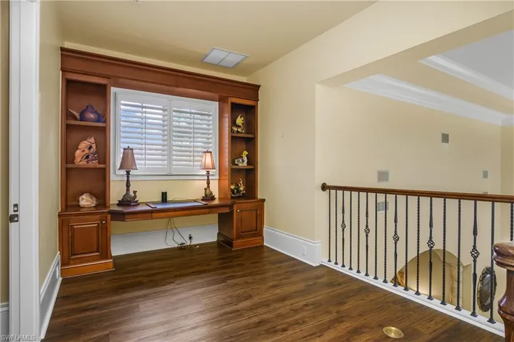 Second floor built in office space...house has two office areas