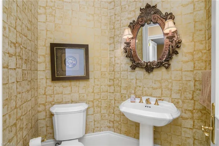 First floor powder room