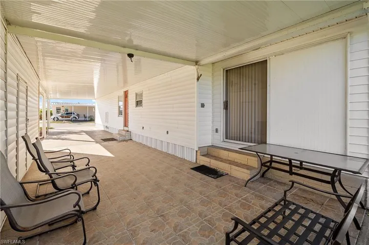 View of covered porch