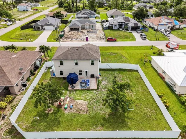 Aerial view of residential area