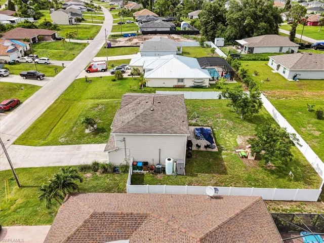 Aerial view of residential area