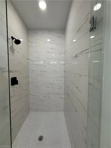 Bathroom featuring a stall shower