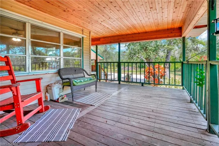 View of wooden porch