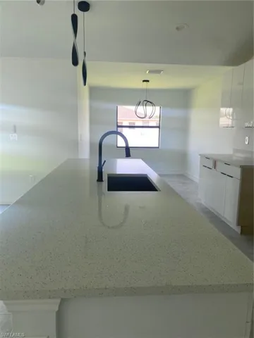 Detailed view of a sink