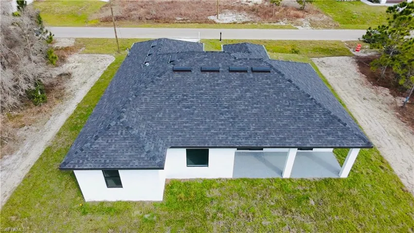 View from above of property