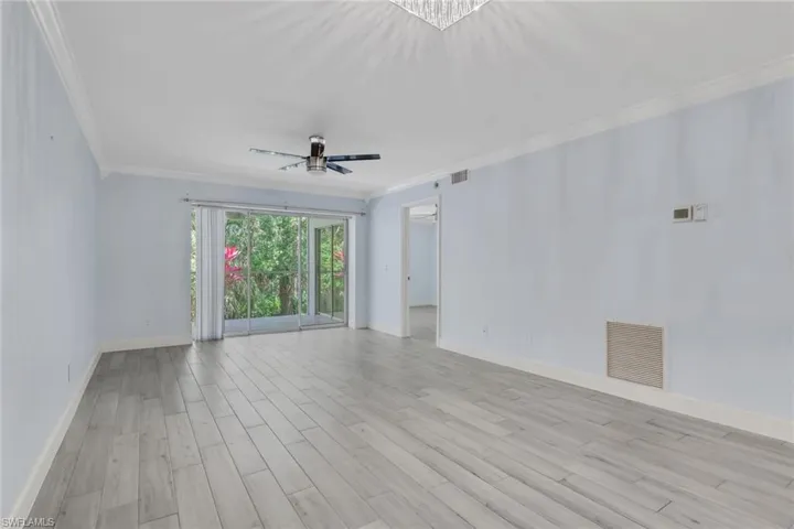 Notice the crown molding throughout