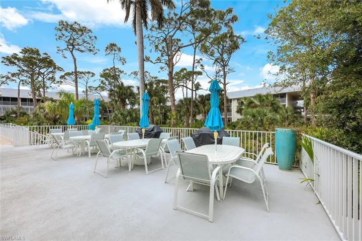 The patio deck of just off the master pool.  There is also a catering kitchen available in the Clubhouse.